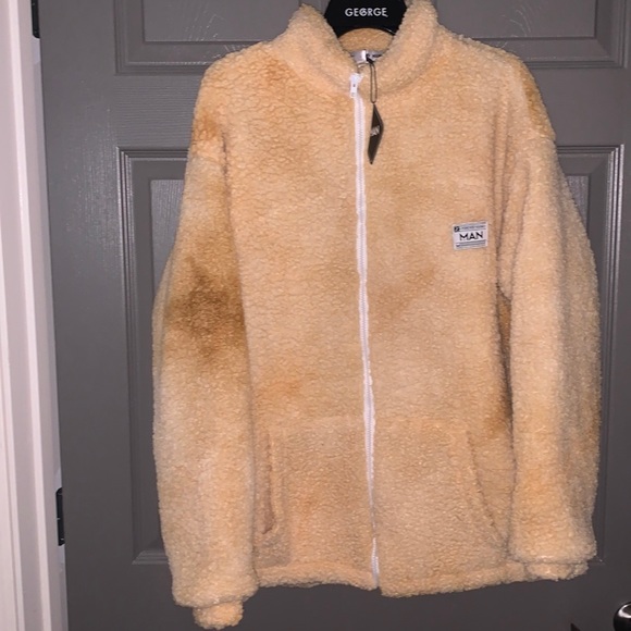 Zaful Tie Dye Faux Fur Teddy Jacket - Picture 5 of 6